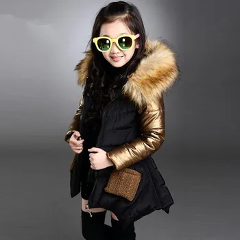 

Girls' Coat Fashion Kids Jacket For Girls Warm Fur Hooded Thick Coat Girls Cool Cold Outerwear Girl Clothes Parka For Girls