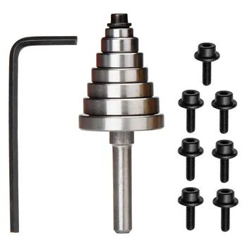 

7pcs Multi-Rabbet Mounted Bearings Replacement Kit Rabbeting Router Bit Ball Bearing Guide Set for Woodwork Polishing Cutting