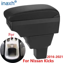 Reposabrazos para Nissan Kicks, caja de reposabrazos para Nissan Kicks 2016 2021, piezas interiores, piezas especiales de reequipamiento, caja de almacenamiento central USB
