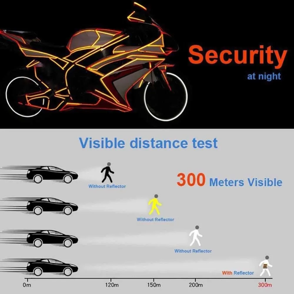 5/8м для автомобилей и мотоциклов светоотражающий Стикеры светоотражающая лента рулон яркий безопасности авто велосипед Велоспорт DIY отражатель ленты