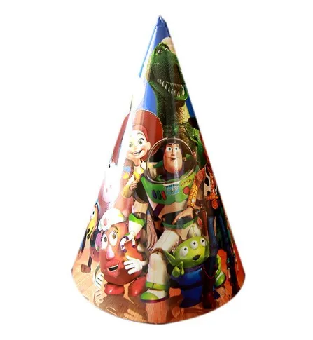 История игрушек мультфильма торт флаг одноразовые бумажные салфетки баннер скатерть стакан с соломинкой тарелки ребенок душ День рождения украшения - Цвет: hat 6pcs