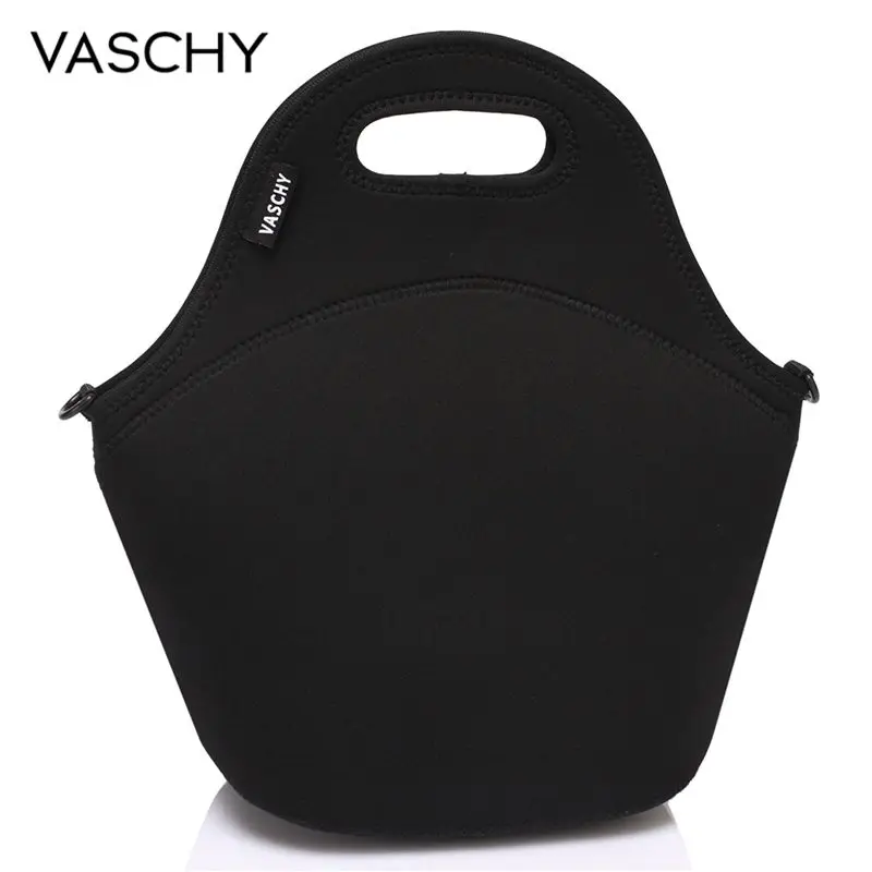 VASCHY Neoprene Insulated Lunch Bags for Women Men with Detachable Adjustable Shoulder Strap for Work in Paisley Clover Pattern shoulder bag strap briefcase laptop bag belt adjustable replacement detachable belt women men messenger bags handle handbag belt