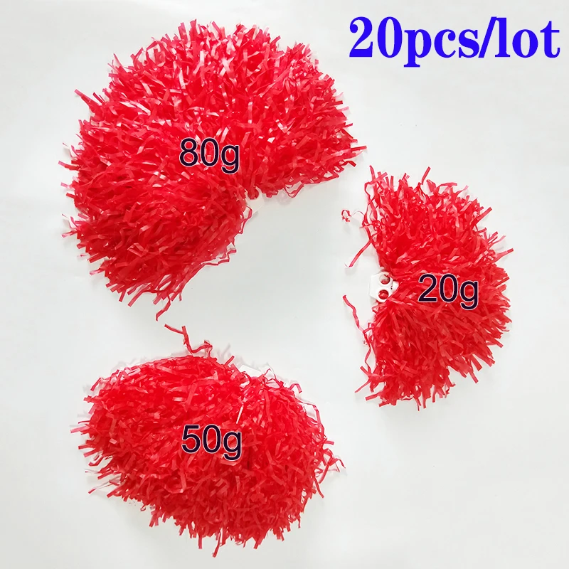 20pcs Plastic Cheerleader Pom Ppom Girl Cheer Refueling Props Cheerleading Pompon Pompoms NonFading plastic hand flowers