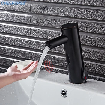 

Bathroom Touchless Motion Sensor Faucet Hot Cold Water Mixer Automatic Tap Deck Mount Smart Brass Faucet Infrared Sense Torneira