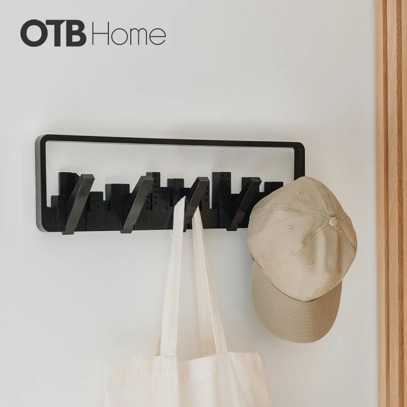Creative Hook Wall Hanging Clothes Rack Wall Hanging Clothes Cap Hook Porch Shelf Into Door Household Decoration