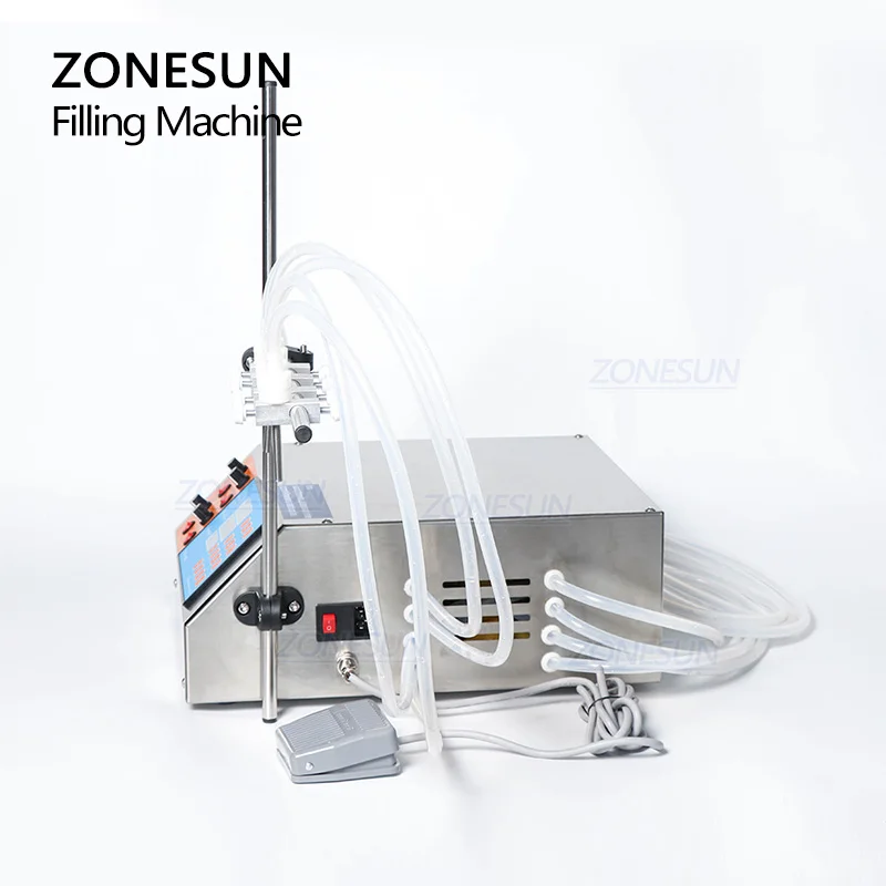 ZONESUN Электрический цифровой насос с 4 насадками жидкий парфюм вода сок эфирное
