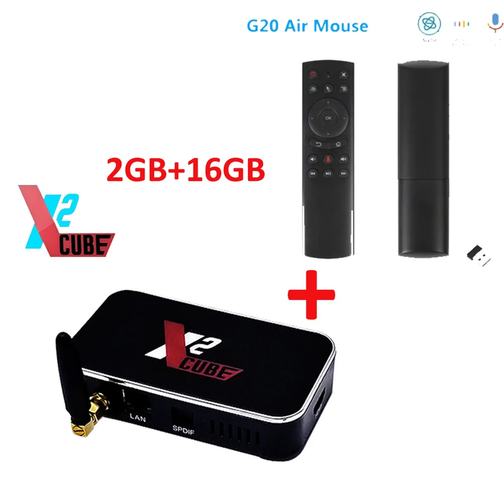 CUBE ADD G20 X2 Cube Smart tv Box Android 9,0 Amlogic S905X2 2 Гб DDR4 16 Гб rom телеприставка 2,4G/5G WiFi LAN 1000M Bluetooth 4K Android tv box - Цвет: CUBE ADD G20