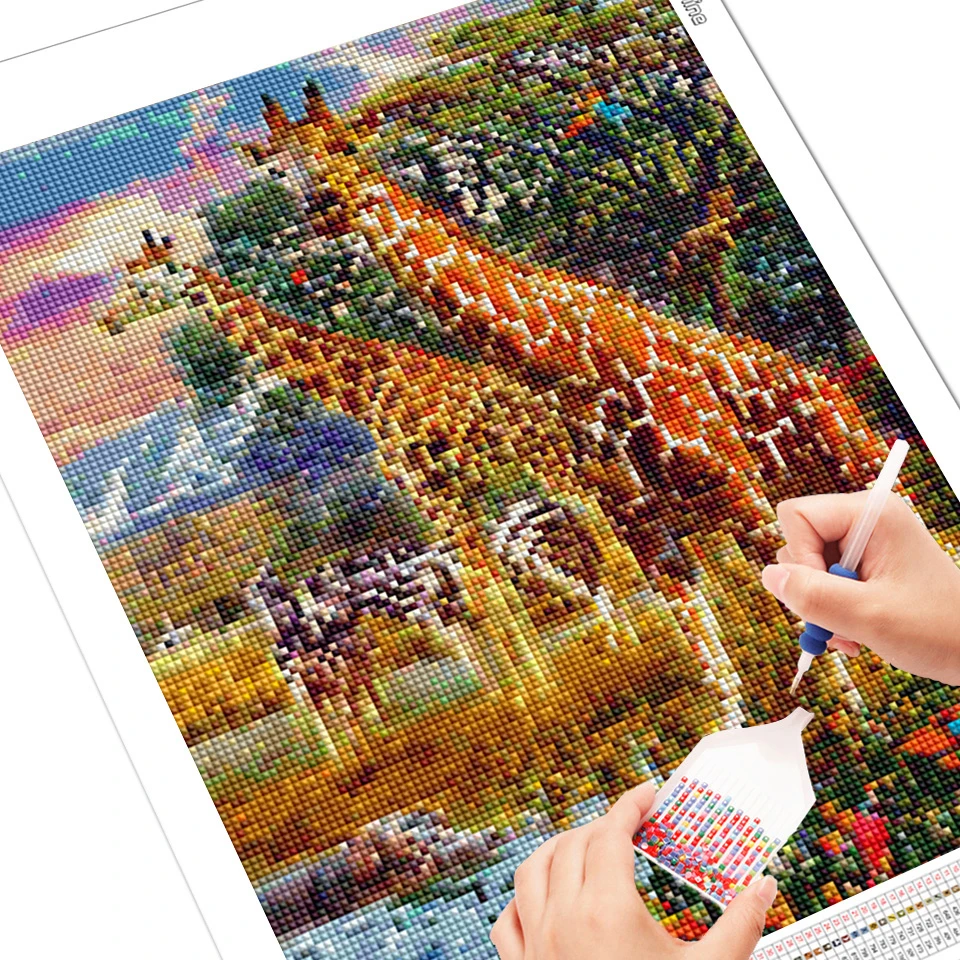 Broderie diamant thème girafe – Image 2