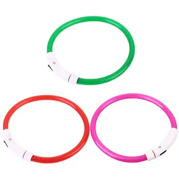 

50cm Dog Collar LED Pet Collar Neck Band Puppy Pendant Ornament USB Charging Night Lighting Safety Electric Glow Accessories