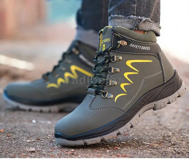 Zapatos de seguridad impermeables para hombres, botas de trabajo para oficiales de construcción, botas de con punta de acero, antigolpes cómodos zapatos de trabajo, Invierno _ - AliExpress Mobile