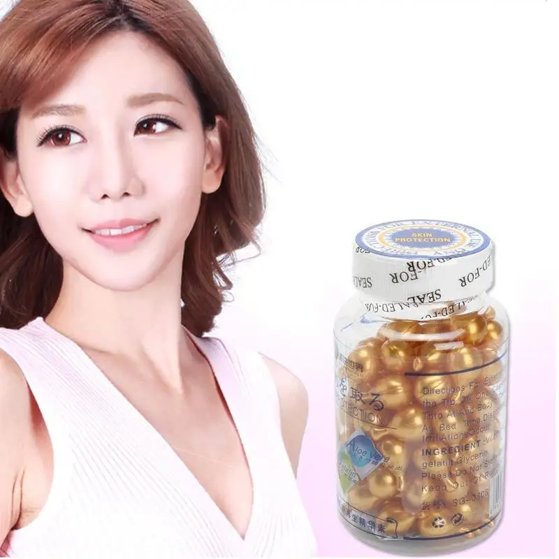 Vitamin E Extract Capsules Moisturizing Cream Ve Serum Facial Korean Makeup  90Pcs/bottle Skin Care 5
