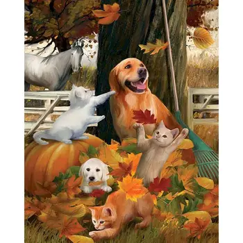 

Animals DIY Coloring Paint By number Tools picture Painting By Numbers Surprise Gift art supplies dropshipping