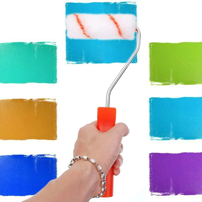 

DIY Paint Roller Brush Tools Set Household Use Wall Decorative Handle Flocked Edger Painting Brushes Tool