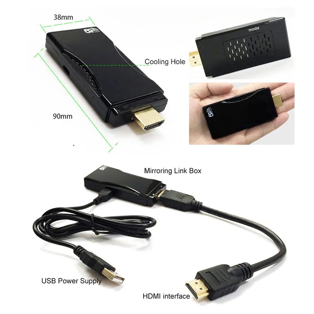 PTV Airplay Универсальный PTV дисплей зеркальный экран Full HD HDMI ключ Carlinkit портативный