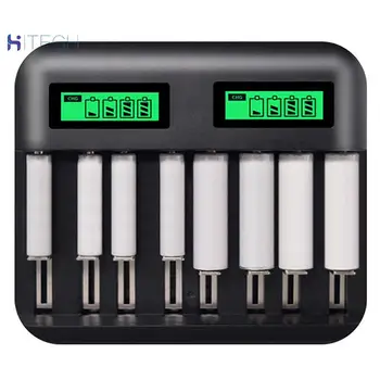 

(USB interface (global)) Eight-slot multi-function LCD battery charger Smart battery charger with rechargeable battery plug