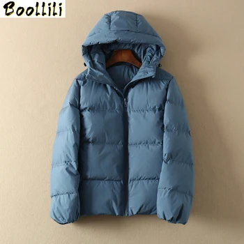 

Boollili 90% White Duck Down Jacket women Hooded Autumn Winter Puffer Down Coat Korean Womens Down Jackets Parka Kurtka Damska