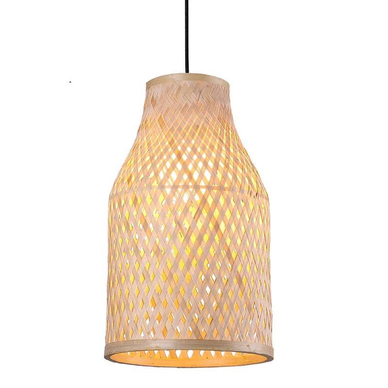Modern wood pendant lights Bamboo lamp Restaurant Hotel project pendant lamp for living room hanging kitchen lamp light fixtures