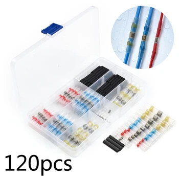 

Welding Wire Connector Terminals 120pcs Kit Plastic box Heat Shrink Tube