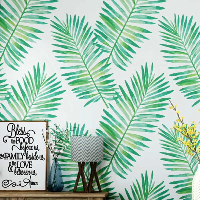 

Banana Green Leaf Wall Paper Home Decor Ins Wallpapers For Living Room Walls The Paper House Mural Mapa Del Mundo Para Pared