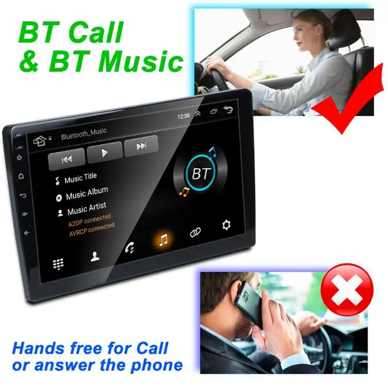 RK-A709 9 дюймов Сенсорный экран Android 8,1 автомобильный стерео BT GPS FM MP5 плеер