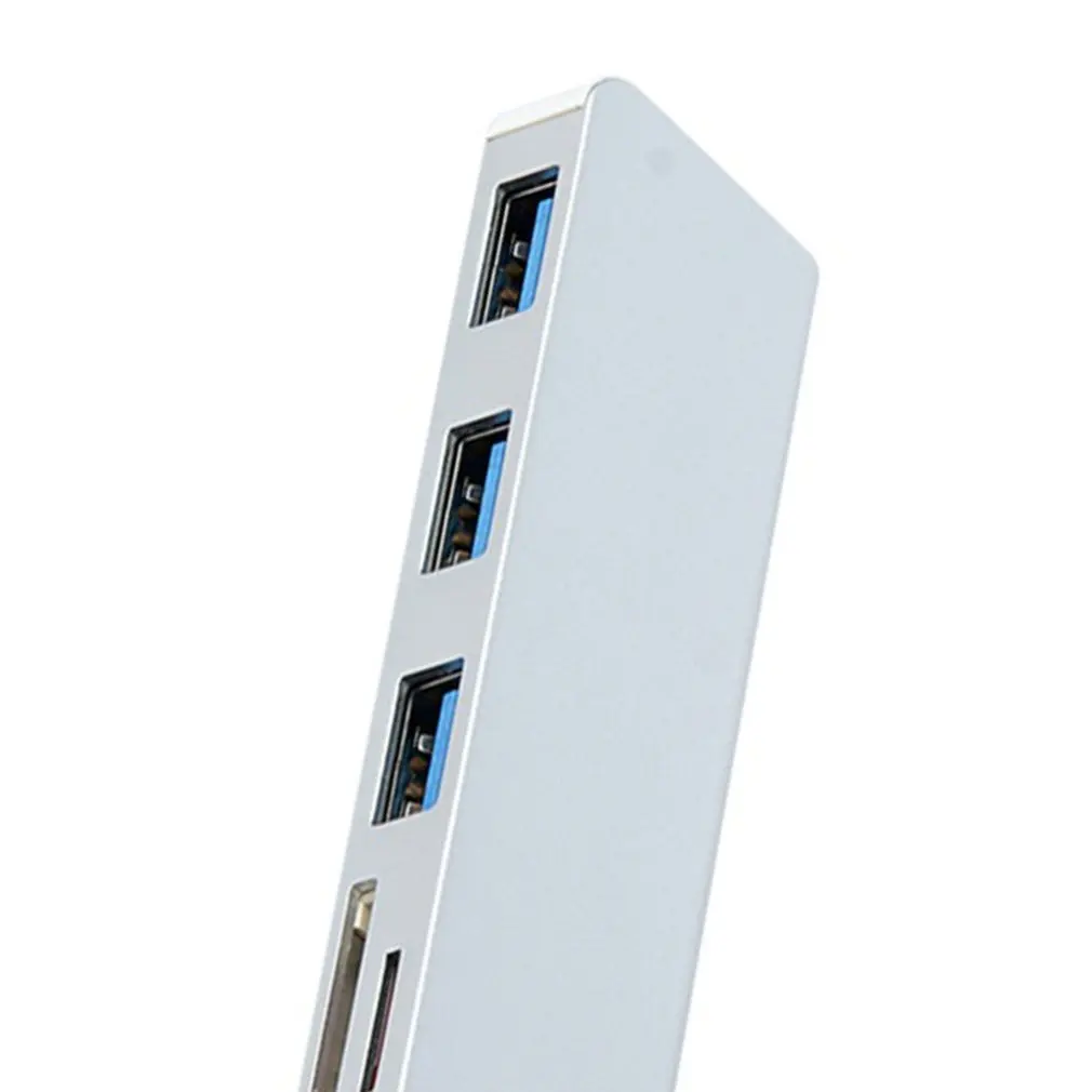 Алюминиевый USB C концентратор тип-c до 3 портов USB 3,0 концентратор TF кард-ридер конвертер кабель для ноутбука Macbook Тип C концентратор адаптер