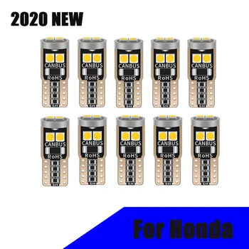

T10 LED Canbus 3030 10pcs W5W Bulb 194 168 Car Interior Light For Honda Civic Accord Crv Fit Jazz City Hrv Cr-v Spoiler Element