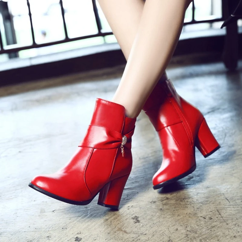 

2021 модные сапоги с мехом; Женская обувь; Женские ботильоны с боковой молнией; Обувь на платформе и толстом высоком каблуке; Сезон осень-зима; Большие размеры женские босоножки на высоком каблуке, большие Размеры сапоги M7-8