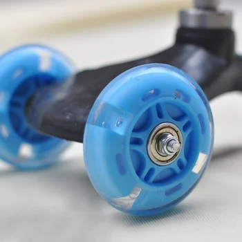 

4 Pcs Inline Skates Wheels Flash Light Up with Magnetic Core Sliding Roller Skating H7JP