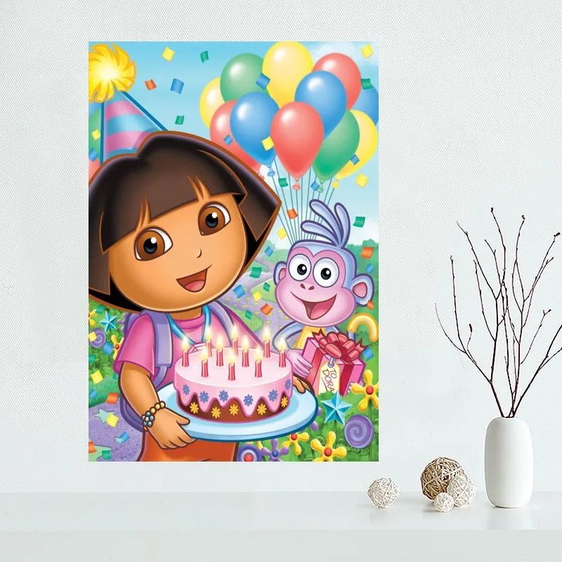 Постер Dora the Explorer на заказ классический тканевый постер для спальни Шелковый