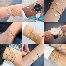 Vagzeb браслеты Набор для женщин Boho браслет с кисточками смешанный Лотос черепаха сердце волна любовь кристалл мрамор камень ювелирные изделия