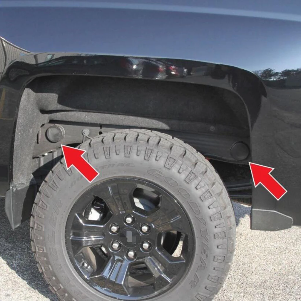 4pcs Heavy Duty Frame Hole Plug Set for 99-17 Chevy Silverado GMC Sierra 1500 Black