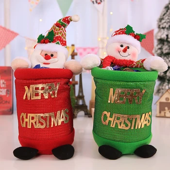 

Santa Claus Storage Bag Candy Bag Sundries Storage Bag Mall Holiday Layout Gift Christmas Tree Pendant