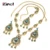From India Vintage Look Jewelry Sets Pendants Necklace Earring For Women Gold-Color Mosaic  Blue Crystal Party Gifts 1