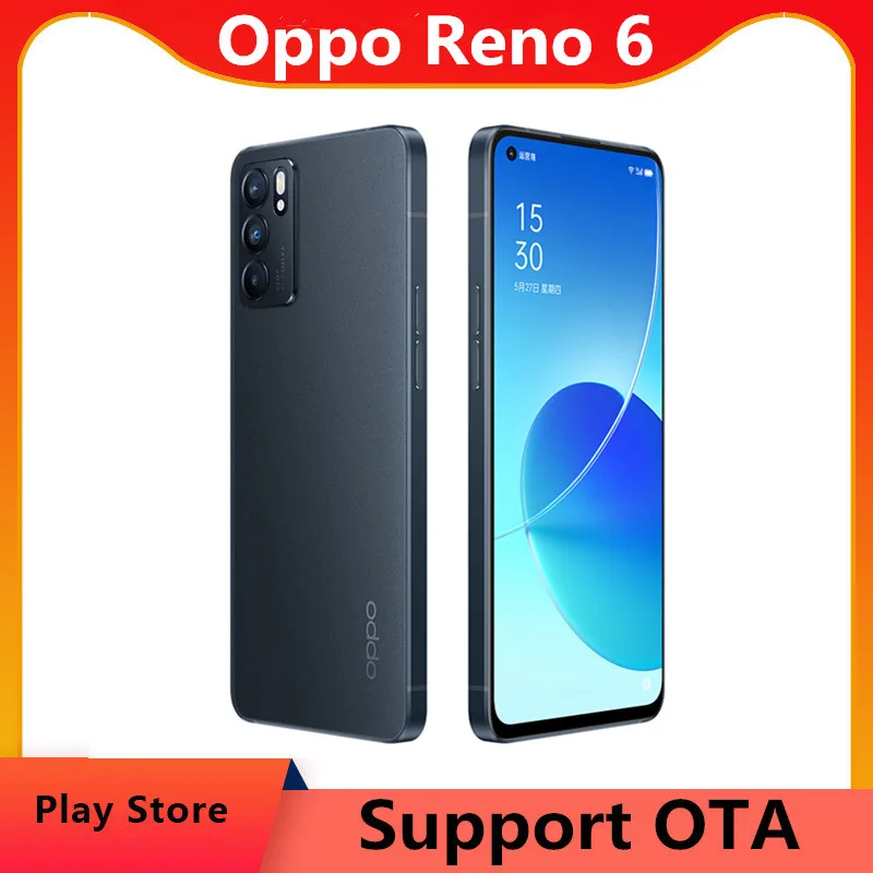 Телефон Oppo Reno 6 на базе Android сканер лица экран DHL дюйма 90 Гц 64.0 МП отпечатка пальца 65