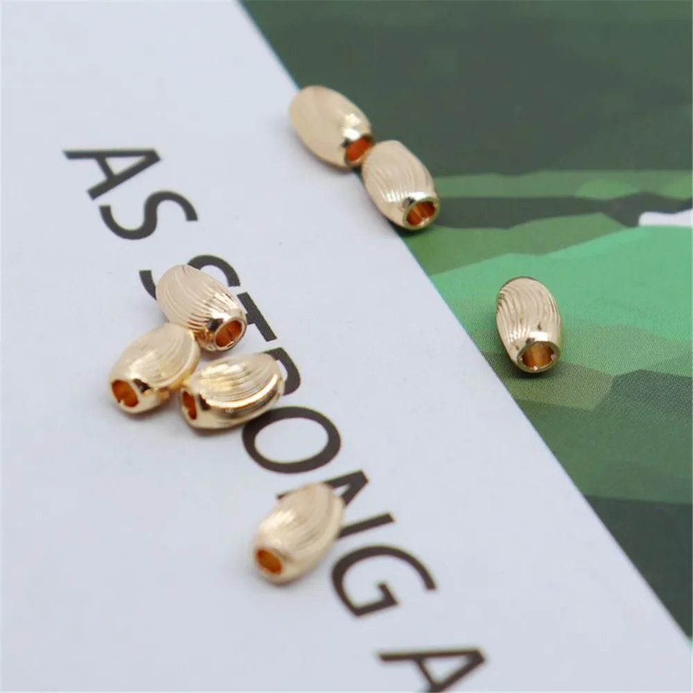 Золотые бусины в форме цветка риса 18 карат | Украшения и аксессуары