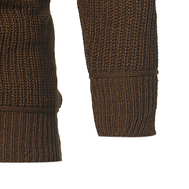 Men's Fashion Pure Color Hat Rope Heap Collar Collar Head Sweater Knitted Sweater Sweater Men Sweaters Men Clothes Y