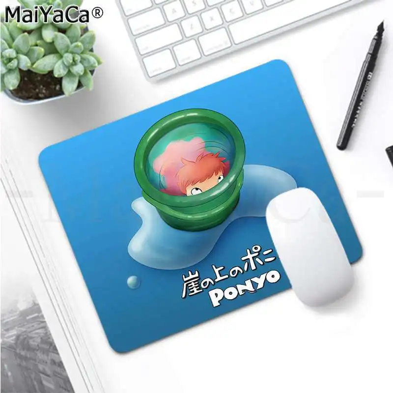 MaiYaCa аниме Ponyo on the Cliff клавиатуры резиновый коврик игровой коврик для мыши Настольный коврик большой коврик для мыши клавиатуры коврик - Цвет: Not Lock Edge18x22cm