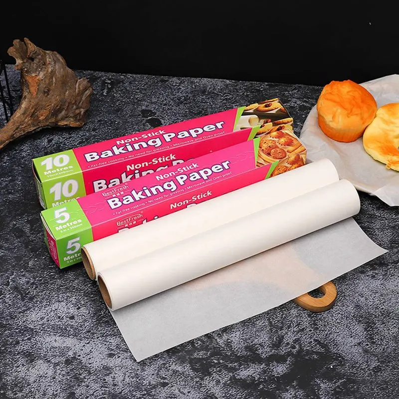 10/20m*30cm Baking Paper Barbecue Double-sided Silicone Oil Paper Parchment Rectangle Oven Oil Paper Baking Sheets Bakery BBQ