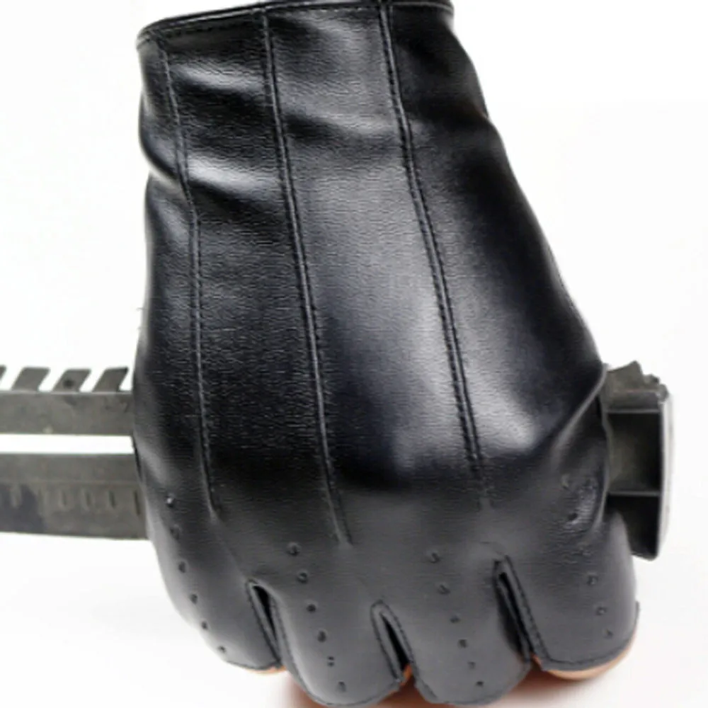 Крутые кожаные перчатки из искусственной кожи с полупальцами для уличных танцев для мальчиков черные перчатки для танцев в стиле хип-хоп, ночного клуба