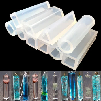 

Resin Casting Geometric Jewelry Pendant Handmade Tool Silicone Fashion Mold Making Cylinder Transparent 3PCS New Clear
