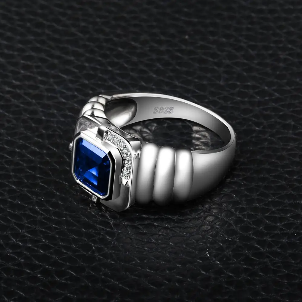 Jewelrypalace мужское сапфировое черное шпинель юбилей обручальное кольцо 925 пробы серебро