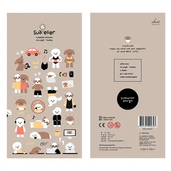 Teddy Puppy Decorative Stationery Stickers Scrapbooking DIY Diary Album Stick Label