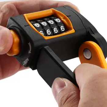 

Folding Bike Lock Mountain Bicycle Code Lock with Password High Security Alloy Knuckle Lock