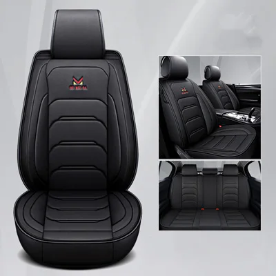 Автомобильные чехлы на сиденья для Mitsubishi outlander 3 xl pajero 2 3 4 pajero sport - Название цвета: Black Standard