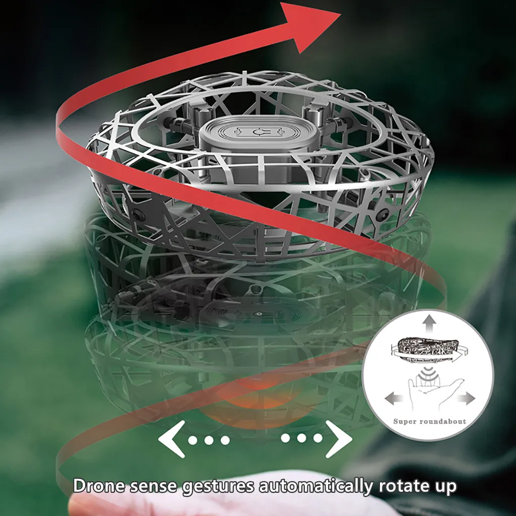Мини-симулятор полета с ручным управлением инфракрасная индукция вращение на 360 ° удержание высоты Ufo Дрон летательный аппарат Рулевое колесо для ПК