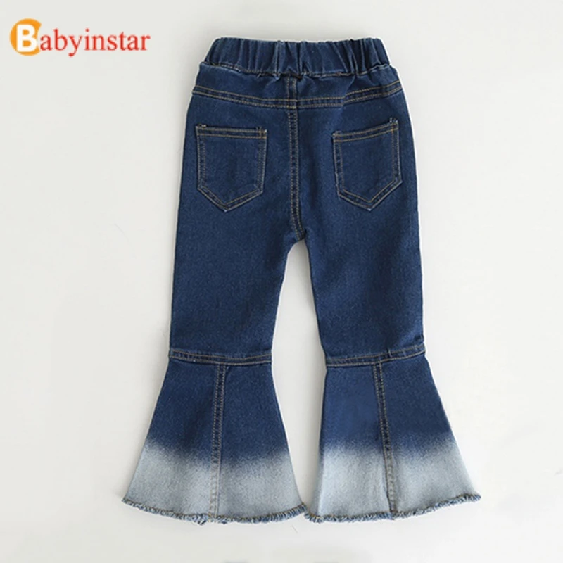 2-8Y Girls Bell Bottom Jeans For Girls Baby Denim Teen Jeans For Children Pants Fashion Jeans Pants For Girls Fall Outfits