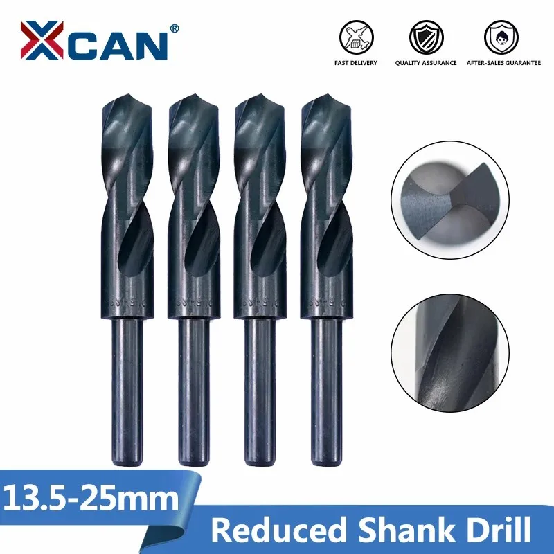 10pcs hss m35 cobalt drill bit twist drill bit round shank gun drill bit for wood metal stainless steel iron drilling hole cutte XCAN Twist Drill Bit Reduced Shank 1/2'' Nitride Coated Metal Hole Drilling Cutter Gun HSS Drill Bit