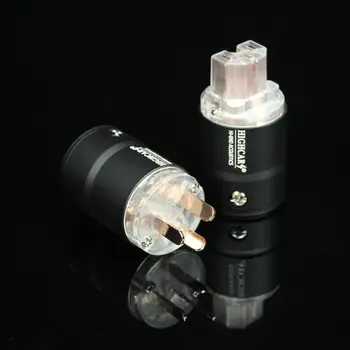 

6N pure red copper US power plug cord & IEC plug for DIY amplifier power cable