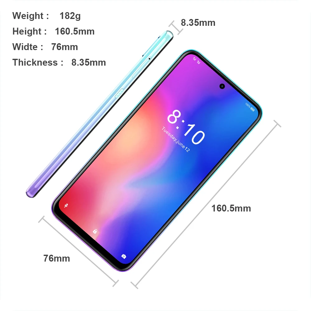  HOMTOM P30 pro Android 9.0 4G Mobile Phone MT6763 Octa Core 4GB 64GB 4000mAh 6.41 inch Face ID 13MP