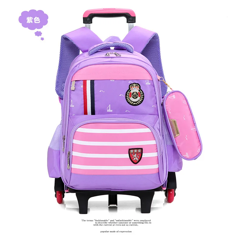 Grils Children Trolley school Backpack School Bags Removable Wheeled Bags Nylon Orthopedic Backpacks for teenagers boys Mochila